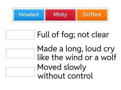 Match the word to its meaning