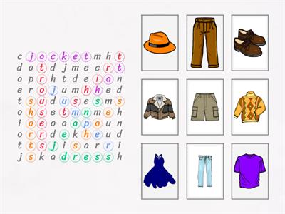 Clothes Vocabulary 2nd Grade