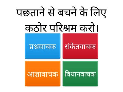 वाक्य भेद (अर्थ के आधार पर) 