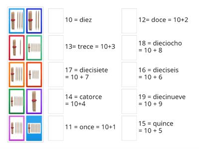 MATES ABN  1º Familia del 10 palillos ABN