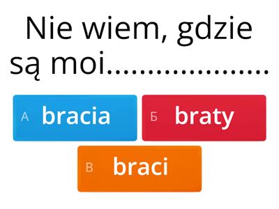 Mianownik rodzaj męskoosobowy liczba mnoga