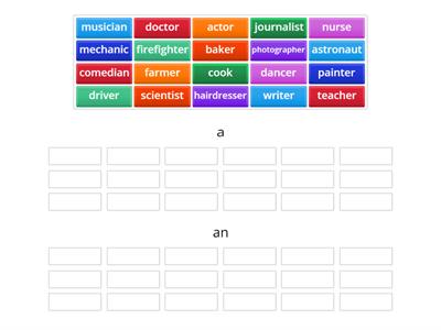 HW5  a/an and jobs