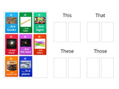 Demonstrative pronouns: this, that, these, those