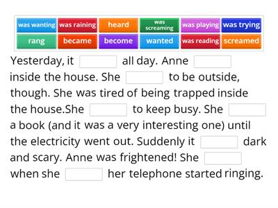 Past simple vs Past continuous