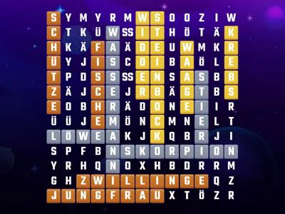 die Sternzeichen- znaki zodiaku Wir smart 5