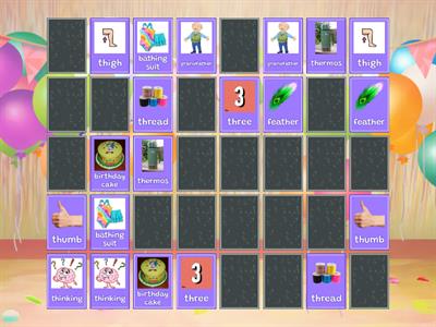 /th/ initial medial final