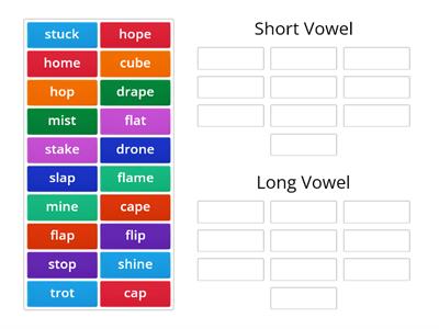 Short and Long Vowel Sort