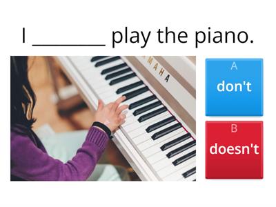 Weekend activities - grammar negative