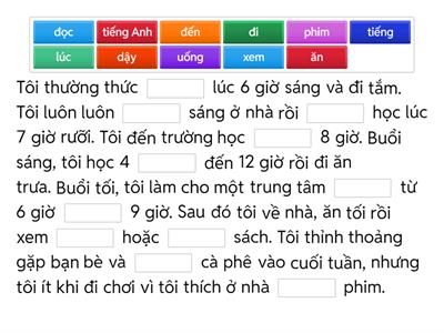 read and fill in the blank