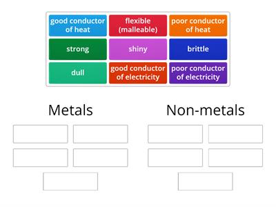 Group sort metals and non-metals