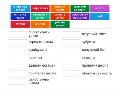 Oxford exam trainer Unit 4 vocab