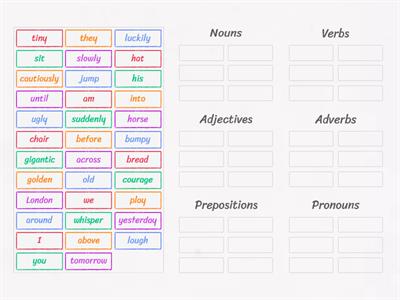 Sort the Word Classes