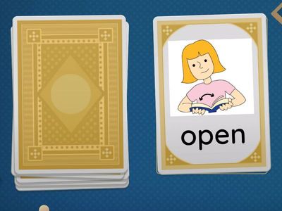 open, read, sit, find, point