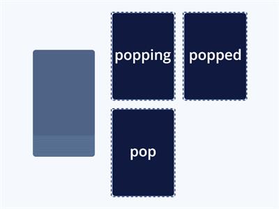 -ed and -ing Ending Random Cards