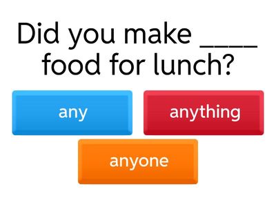 any, anything, anyone