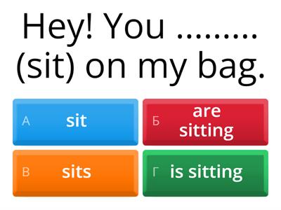 present simple\present continuous