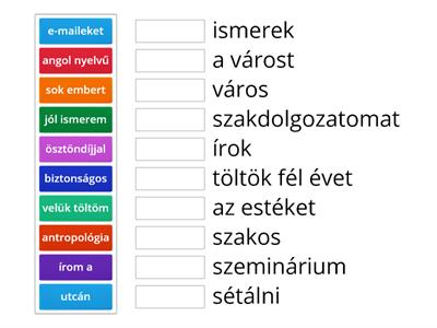 szókincs teszt (MagyarOK unit 7)