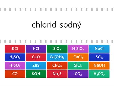 Chemické názvosloví (halogenidy, sulfidy, oxidy, kyseliny, hydroxidy)