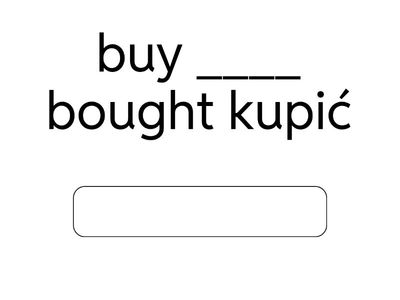 czasowniki nieregularne część 1a