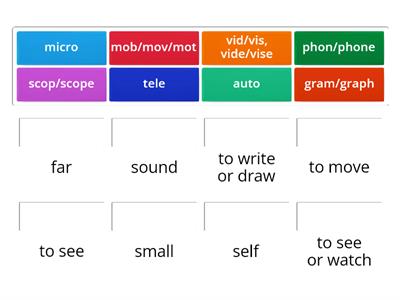 Block 1 Morphemes