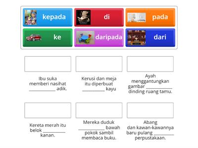 Kata Sendi Nama - di, ke, dari, daripada, pada, kepada