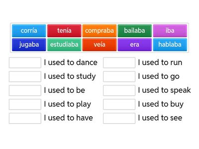 Spanish Imperfect Tense Matching