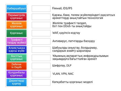 Кибершабуылдарға қарсы қорғаныс. 
