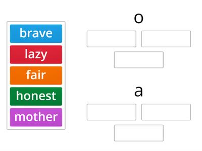 Adjectives describing character 1