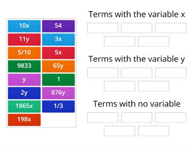 Identifying Like Terms