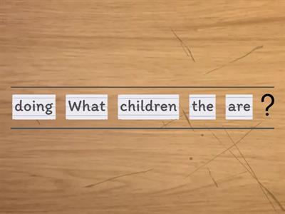 Present Continuous unjumble