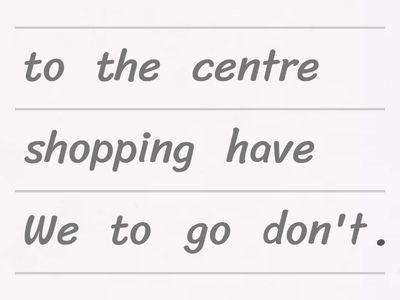 Have to - Doesn't have to