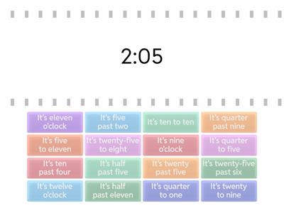 Telling the time - Words/digital