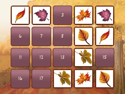 Jesienne liście memory