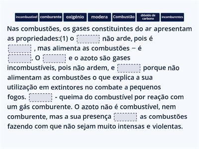 A importância do ar para os seres vivos. Propriedades dos Constituintes do Ar