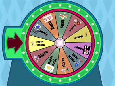 sonic spin the wheel