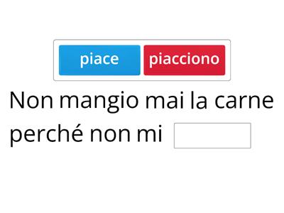 mi piace- mi piacciono