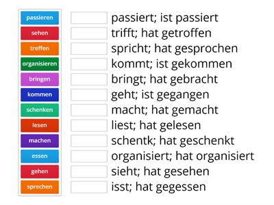 Verben/Perfekt/Logisch A2