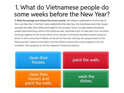 Bài 2. Read the passage and choose the correct answer.