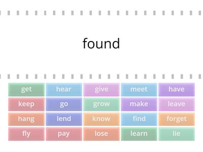 Irregular verbs Past Simple cz. 2