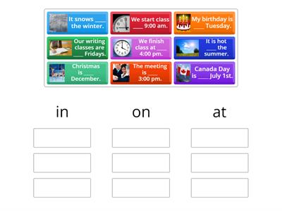 Preposition Practice