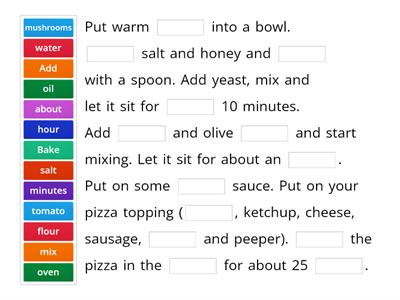 Pizza recipe