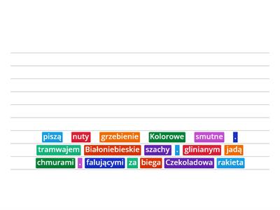 Ułóż usłyszane zdania z pamięci. Źródło Percepcja słuchowa M. Korendo, K. Sedivy