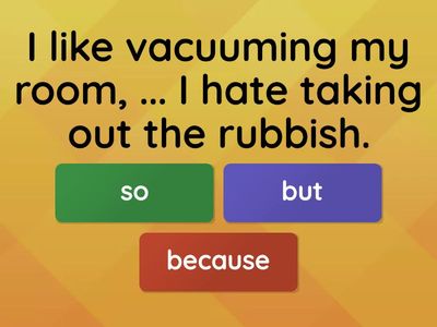 AND, BUT, SO, BECAUSE