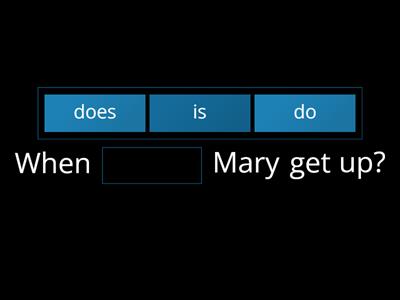 Simple present tense - choose the correct word