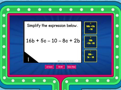 Algebraic Expressions with Exponents