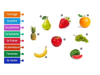 Les fruits en français