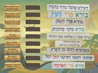 Lessons 1-19 Brachot (Blessings) Matching Game