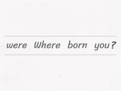 Questions in the past