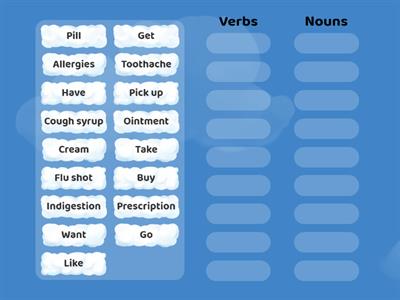 Nouns & verbs (pharmacy)