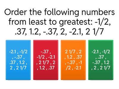 GED 1st Five Questions Assessment